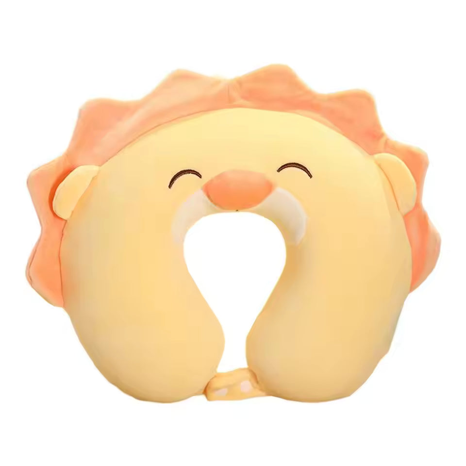Neck Pillow Adjustable Extra Soft Washable U-Shaped Pillow Cartoon Cute Airplane Travel Pillow