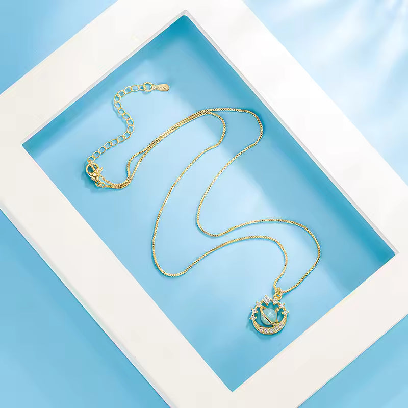France Universe Planet Saturn Pendant Necklaces