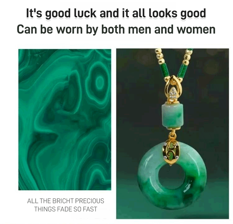 ''Hetian Jade Prayer Peace Buckle'' locket for women