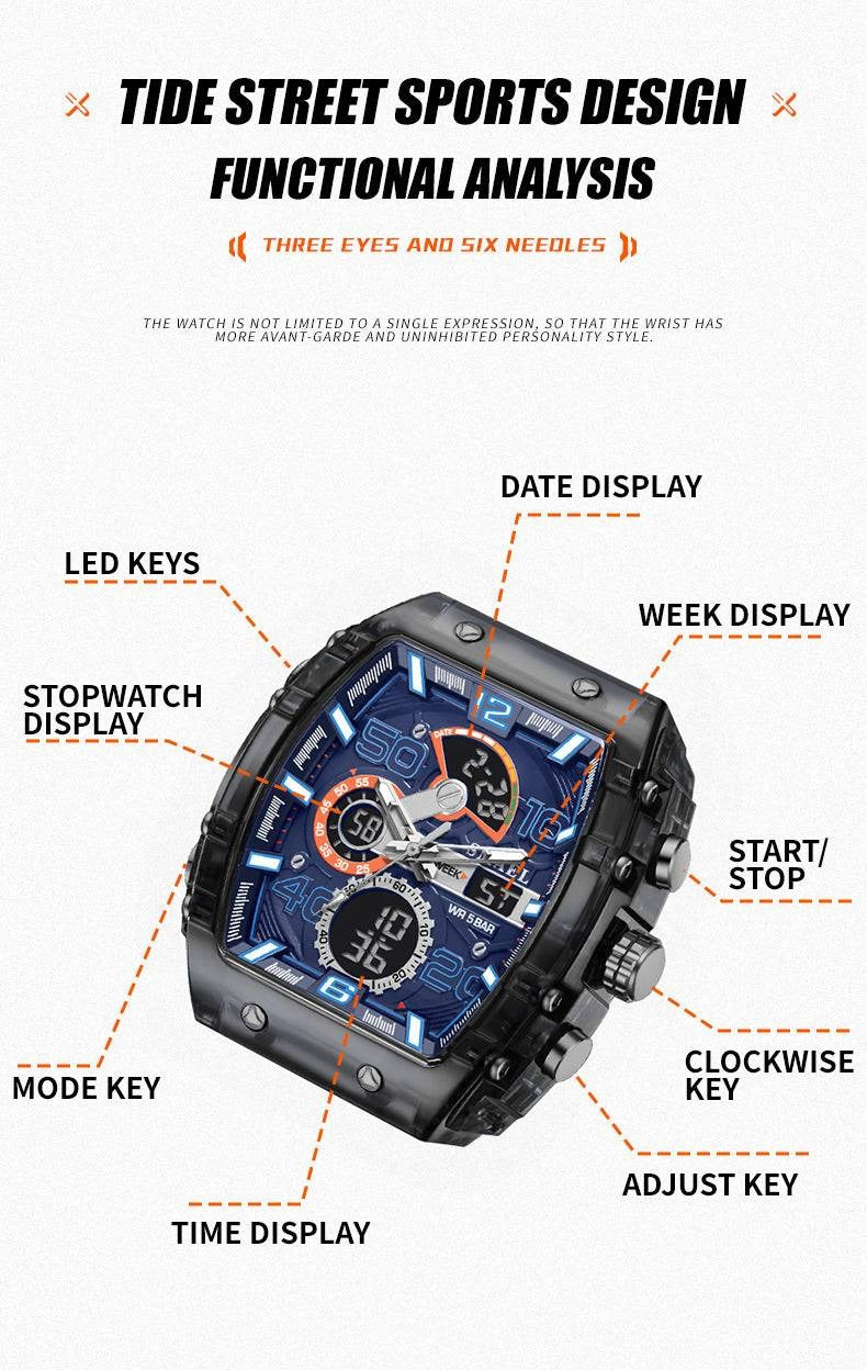 Multi-Function Sport & Casual Digital Watch