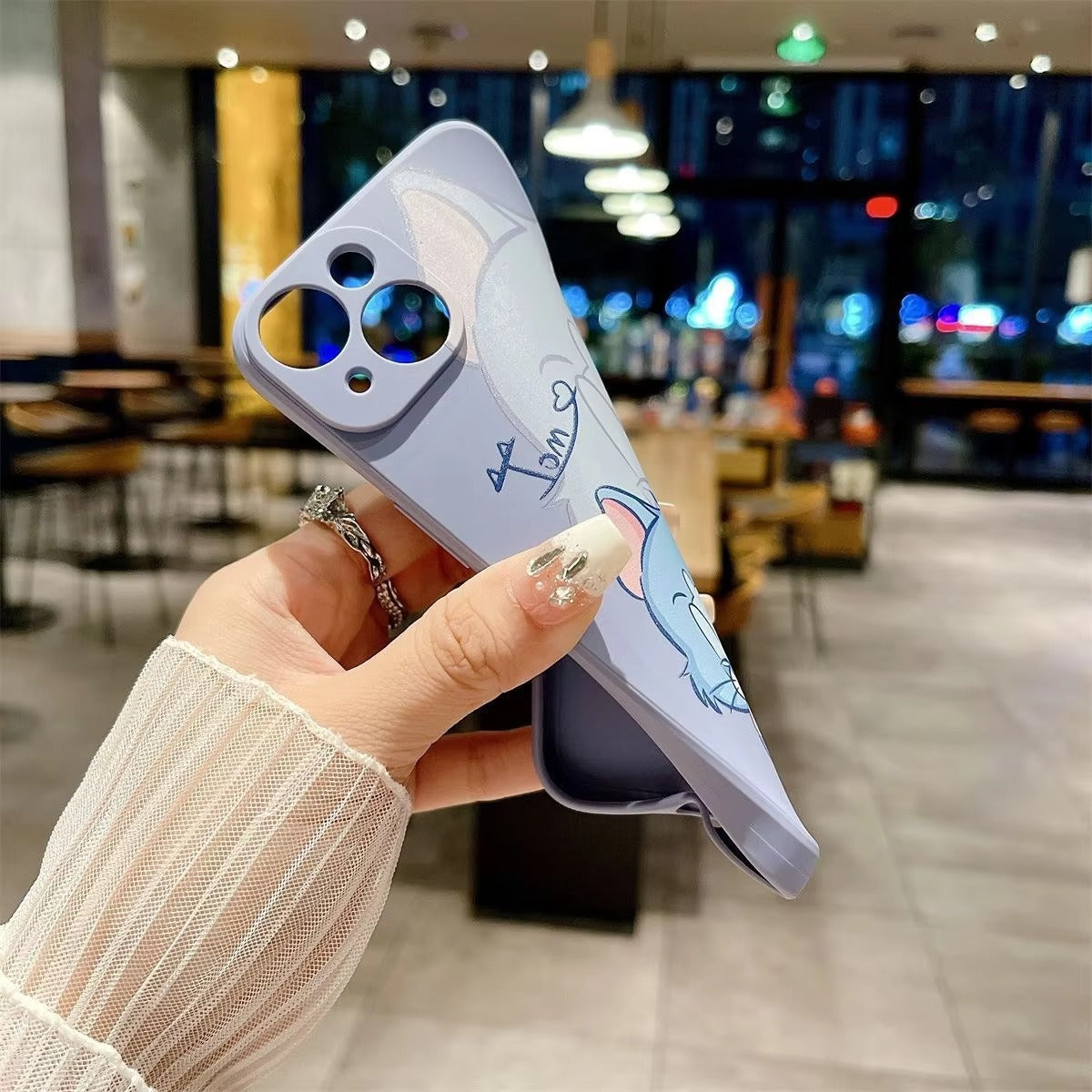 Cute 3D Cartoon Tom Cat Jerry Mouse Phone Case for iPhone