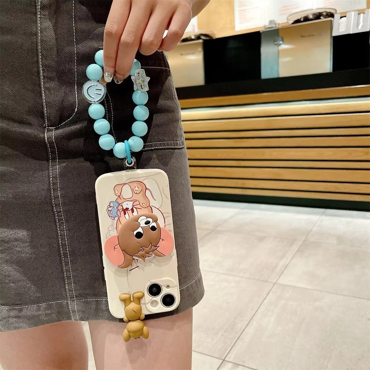 Cute 3D Cartoon Tom Cat Jerry Mouse Phone Case for iPhone