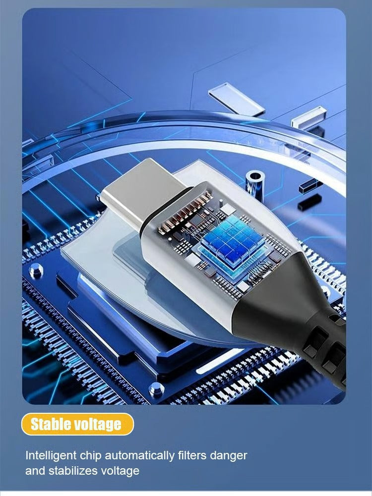 Transparent Luminous Charging 3-in-1 Data Cable