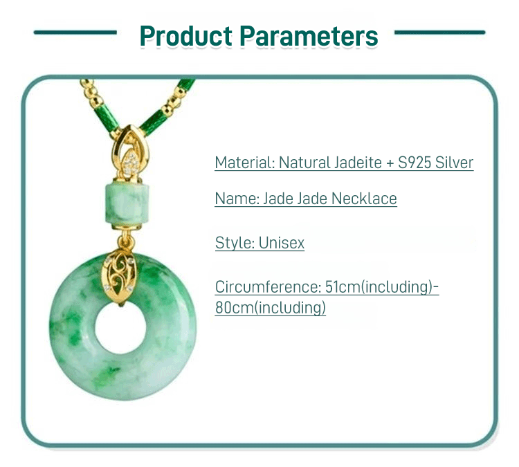 ''Hetian Jade Prayer Peace Buckle'' locket for women