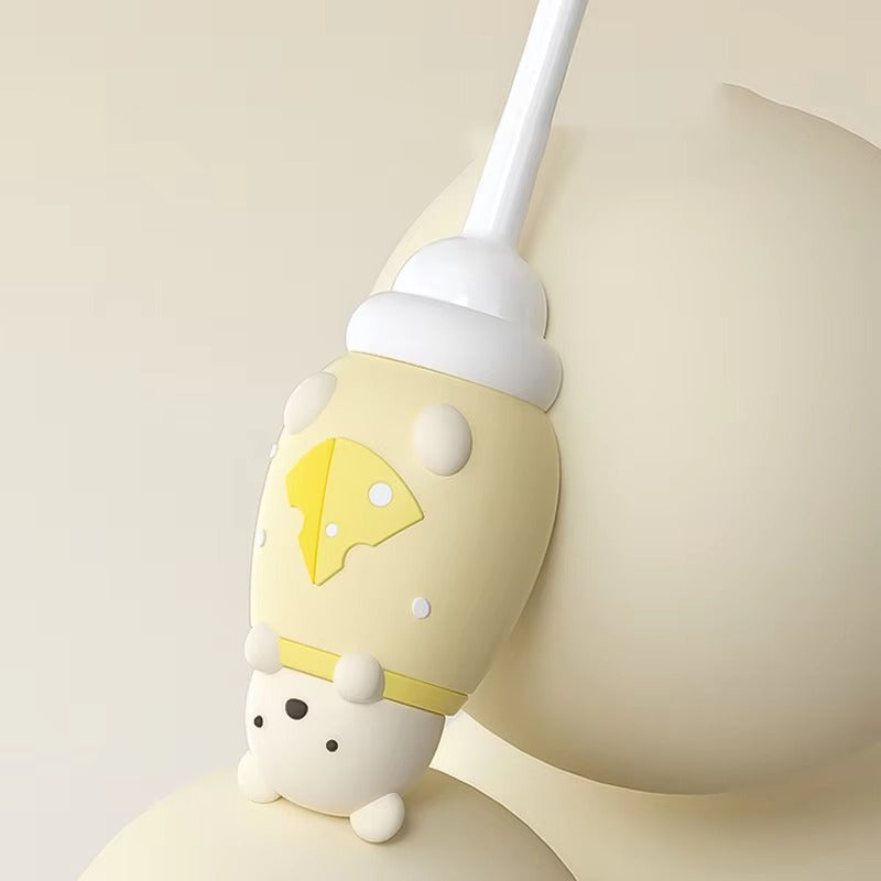 Baby Toothbrush with Extra Soft Bristle for Dentist Bear Toddler Oral Care Teether Brush Teeth Infant Gums Cleaning