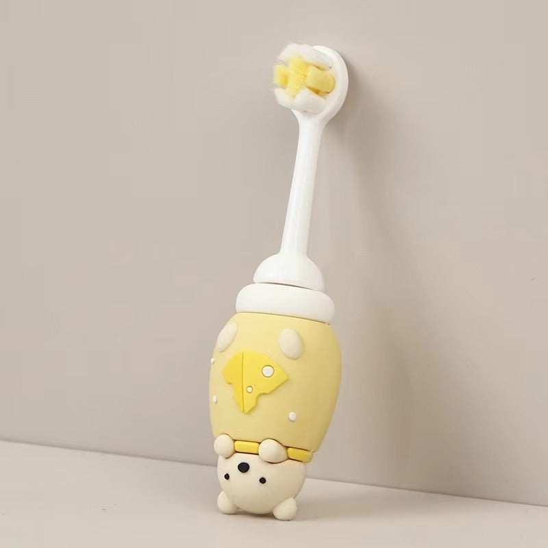 Baby Toothbrush with Extra Soft Bristle for Dentist Bear Toddler Oral Care Teether Brush Teeth Infant Gums Cleaning