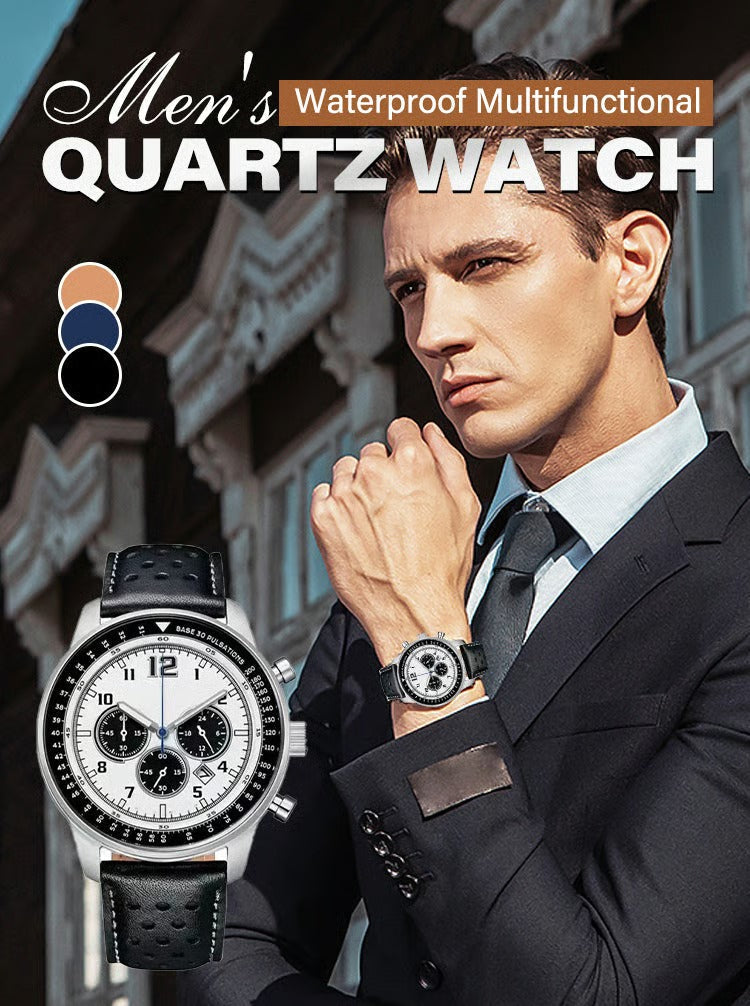 π Men's Waterproof Multifunctional Quartz Watch