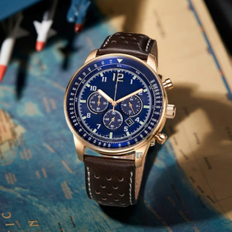 π Men's Waterproof Multifunctional Quartz Watch