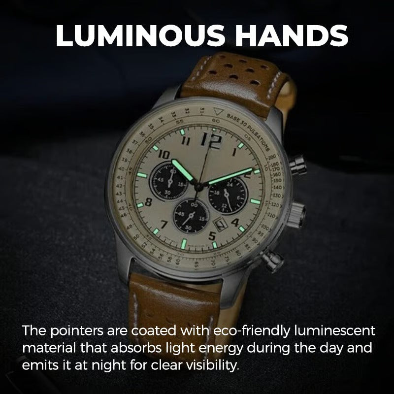 π Men's Waterproof Multifunctional Quartz Watch