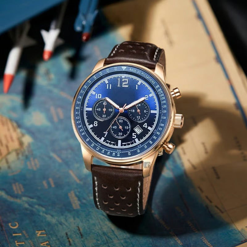π Men's Waterproof Multifunctional Quartz Watch