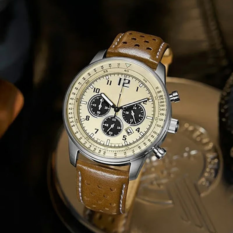 π Men's Waterproof Multifunctional Quartz Watch