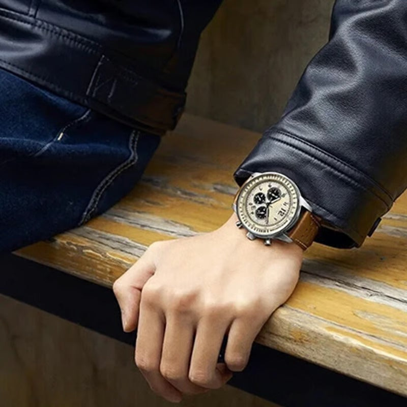 π Men's Waterproof Multifunctional Quartz Watch