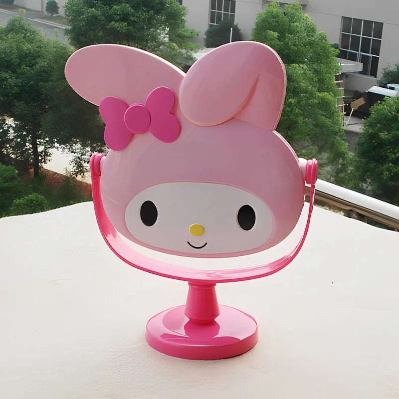 Sanrio Kawaii Hello Kitty Table Mirror MyMelody Cute Anime Cartoon Students Home Girls Folding Portable Dressing Cosmetic Mirror