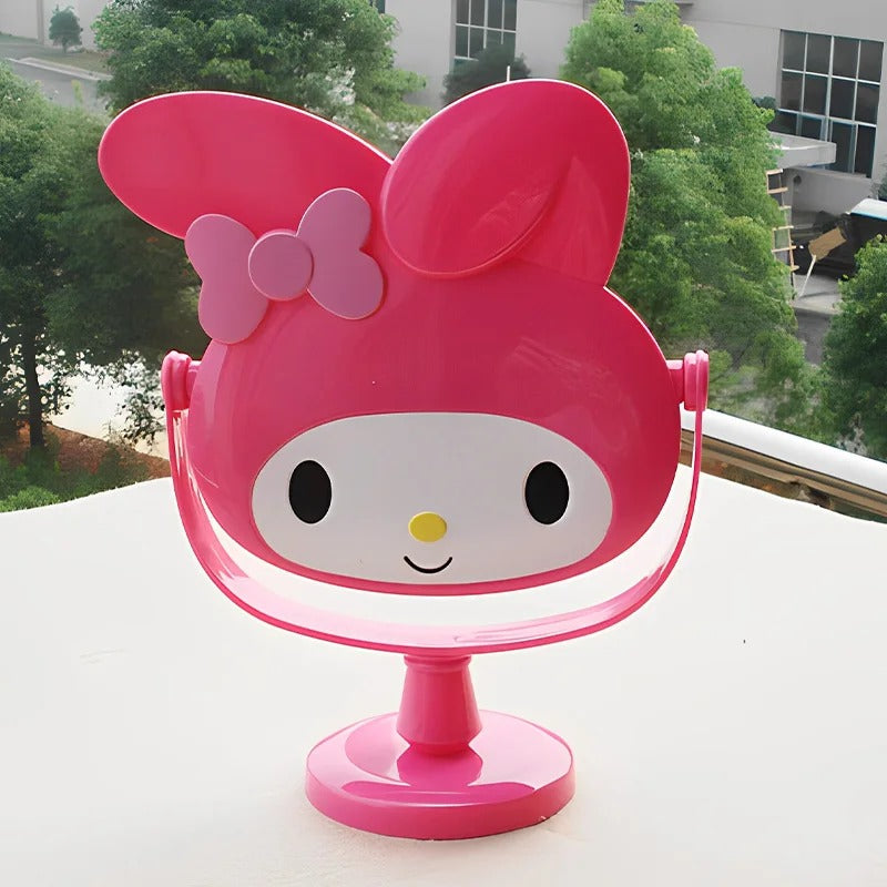 Sanrio Kawaii Hello Kitty Table Mirror MyMelody Cute Anime Cartoon Students Home Girls Folding Portable Dressing Cosmetic Mirror