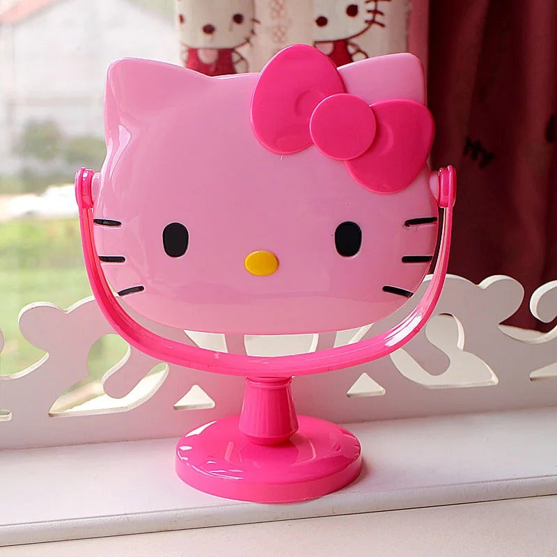Sanrio Kawaii Hello Kitty Table Mirror MyMelody Cute Anime Cartoon Students Home Girls Folding Portable Dressing Cosmetic Mirror