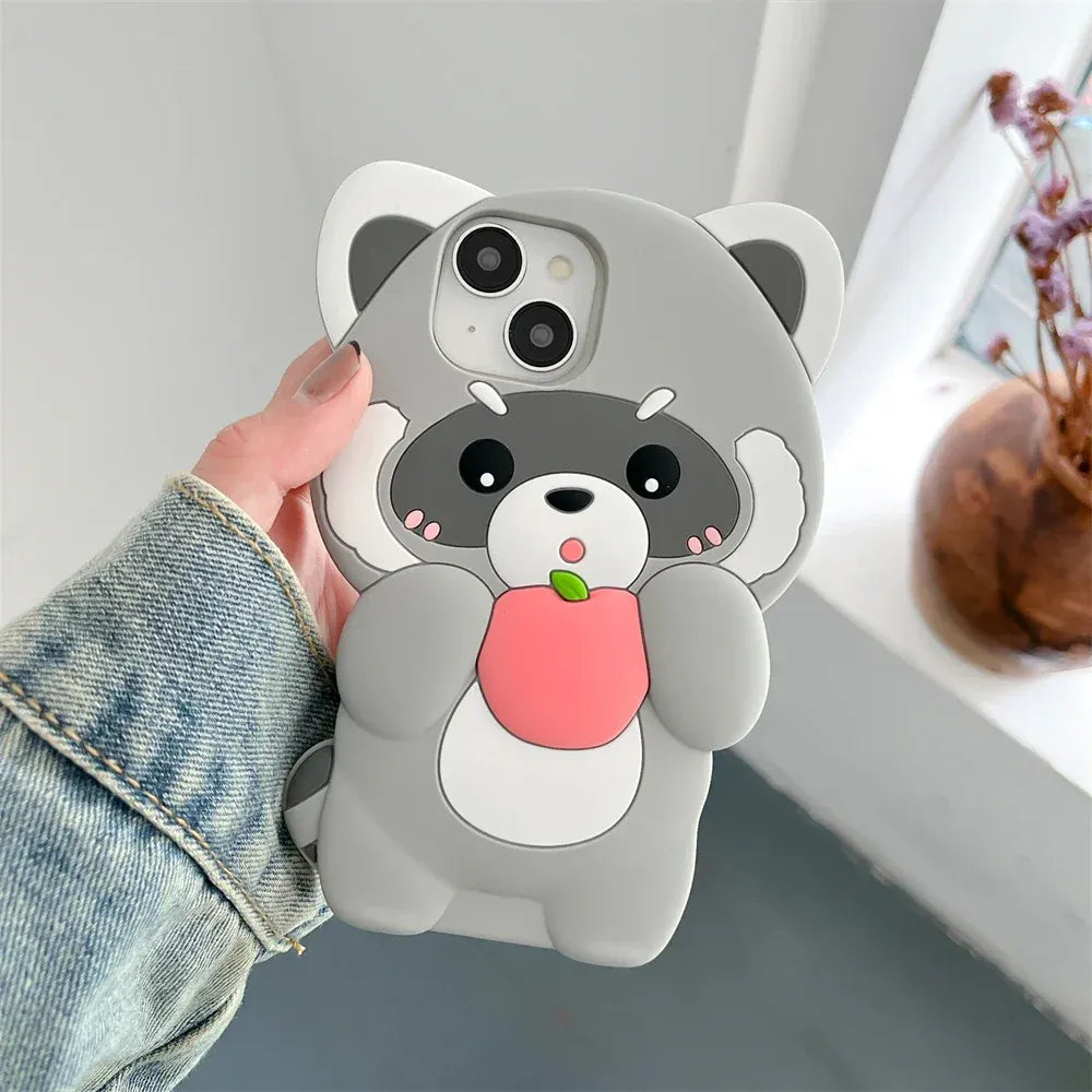 Red panda and Recoon iphone cases