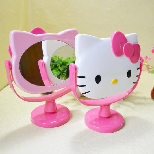 Sanrio Kawaii Hello Kitty Table Mirror MyMelody Cute Anime Cartoon Students Home Girls Folding Portable Dressing Cosmetic Mirror